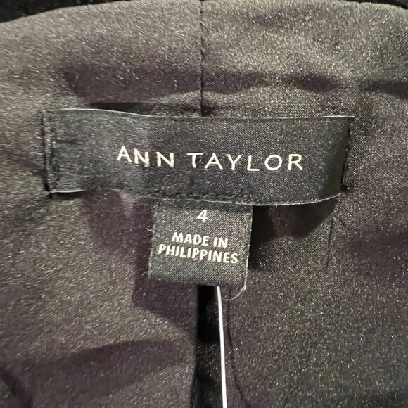 NWT Ann Taylor Black Velvet Single Button Jacket, SIze 4 - Picture 14 of 16
